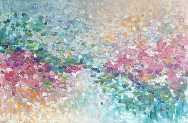 My love and inspiration of Monet and the impressionist romantic painters never tires. Here is one of my newest pieces.  