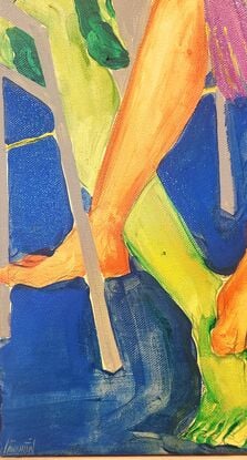 Figurative abstract 
Colourful contemporary oil painting 