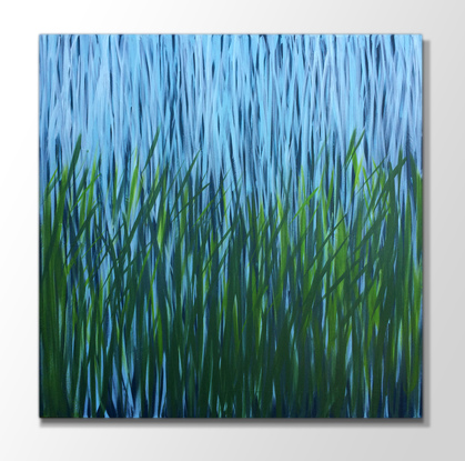 (CreativeWork) Grass Lake by George Hall. Acrylic. Shop online at Bluethumb.