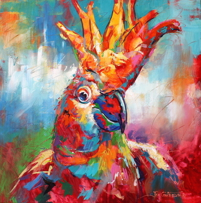 (CreativeWork) Commissioned Cockatoo NFS by Jos Coufreur. Acrylic. Shop online at Bluethumb.