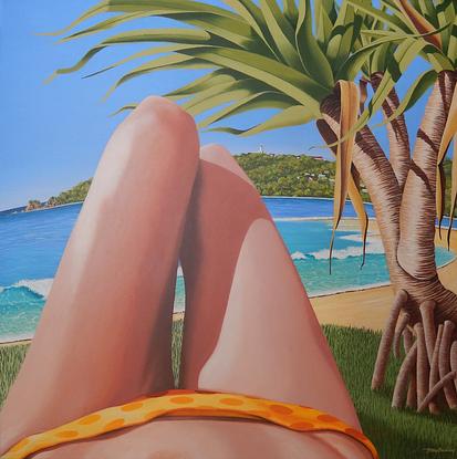 (CreativeWork) Byron Bay. NSW. by Tony Beckley. Acrylic. Shop online at Bluethumb.