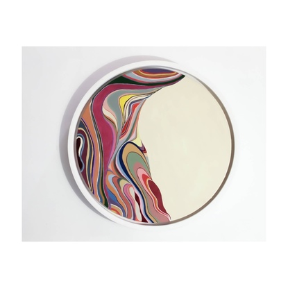 (CreativeWork) Circular, framed Sands. by MilllizbyCharlie Dietrich. Acrylic. Shop online at Bluethumb.