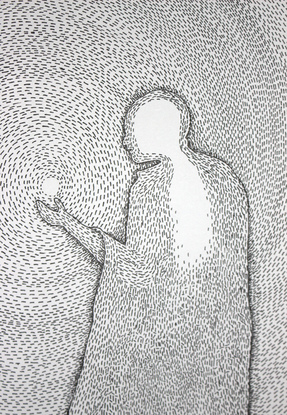 (CreativeWork) The Enlightened One by Khush IM. Drawing. Shop online at Bluethumb.