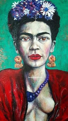 (CreativeWork) Fierce Frida Original Acrylic Painting by Tanya Cole. Acrylic. Shop online at Bluethumb.