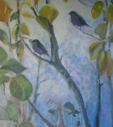 (CreativeWork) Birds eye view. by Paola Ditel. Acrylic. Shop online at Bluethumb.