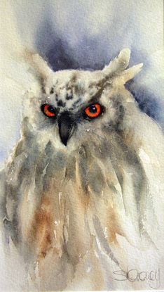 (CreativeWork) Nightwatch by sharon Moroney AFC. Watercolour. Shop online at Bluethumb.