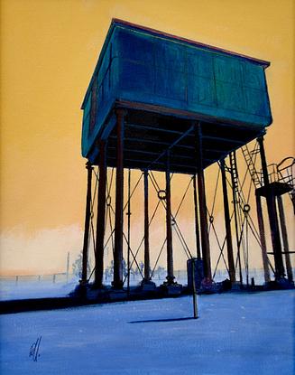 (CreativeWork) Water Tower (part 4)  by Ross Morgan. Acrylic. Shop online at Bluethumb.