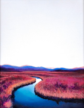 (CreativeWork) Little River by Ross Morgan. Acrylic. Shop online at Bluethumb.