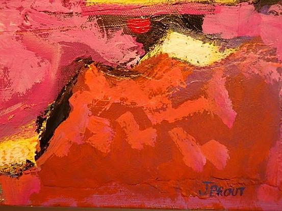 (CreativeWork) RED MOON by jeanette prout. Acrylic. Shop online at Bluethumb.