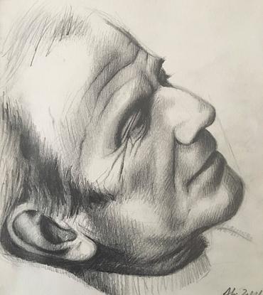 (CreativeWork) Gilles Deleuze by Ali Zohdi. Drawing. Shop online at Bluethumb.