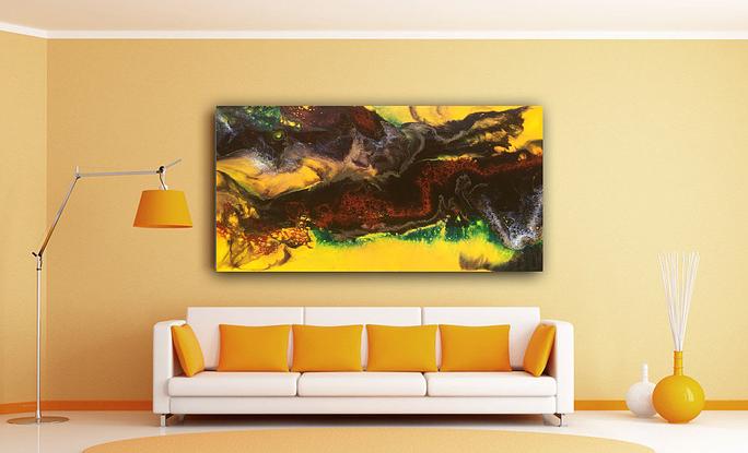 (CreativeWork) Mighty Yellow Storm by U Borah. Resin. Shop online at Bluethumb.