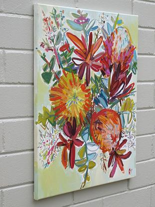 (CreativeWork) FLORA by Karen McPhee. Acrylic. Shop online at Bluethumb.