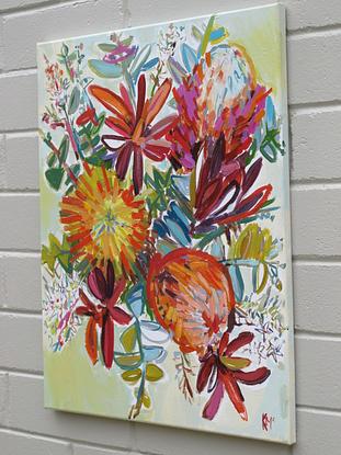 (CreativeWork) FLORA by Karen McPhee. Acrylic. Shop online at Bluethumb.