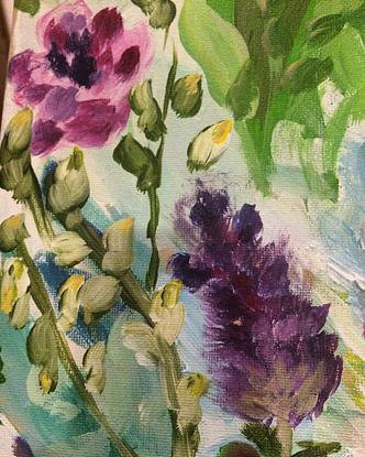 (CreativeWork) Summer Garden by Elizabeth Watson. Mixed Media. Shop online at Bluethumb.