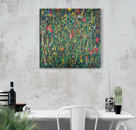 (CreativeWork) Inside a meadow by Emma Paling. Mixed Media. Shop online at Bluethumb.