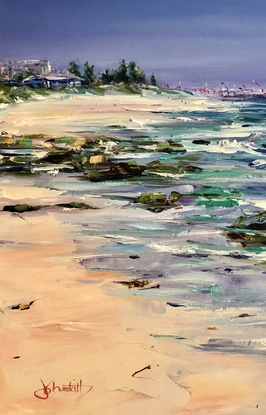 (CreativeWork) North Cottesloe by Jo Meredith. Oil. Shop online at Bluethumb.