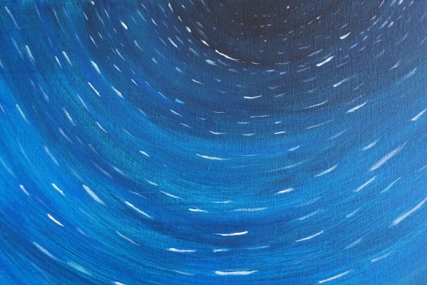 (CreativeWork) Norway star time lapse by Katrina Hills. Acrylic. Shop online at Bluethumb.