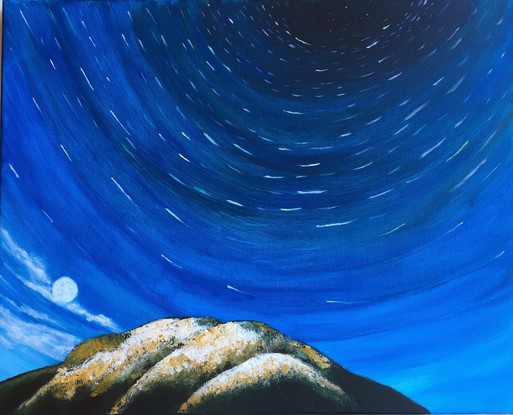 (CreativeWork) Norway star time lapse by Katrina Hills. Acrylic. Shop online at Bluethumb.