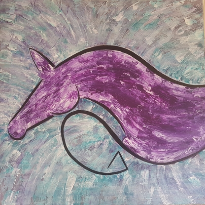 (CreativeWork) Free Rein by Sal Fardell. Acrylic. Shop online at Bluethumb.