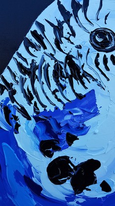 (CreativeWork) Indigo  by Lisa Fahey. Acrylic. Shop online at Bluethumb.