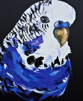 (CreativeWork) Indigo  by Lisa Fahey. Acrylic. Shop online at Bluethumb.