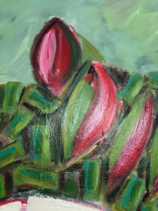 (CreativeWork) Danielles Garden by Michael Michael. Acrylic. Shop online at Bluethumb.