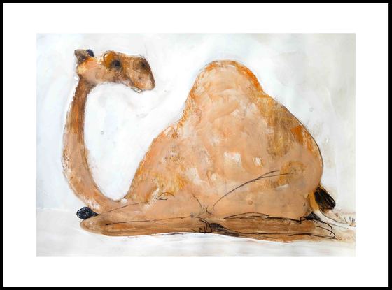 (CreativeWork) A Ship of the desert  by John Graham. Mixed Media. Shop online at Bluethumb.