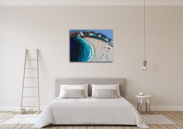 (CreativeWork) Bondi Beach. by Jennifer Baird. Acrylic. Shop online at Bluethumb.