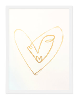 (CreativeWork) Heart Of Gold A3 White Frame by Angus Martin. Drawing. Shop online at Bluethumb.