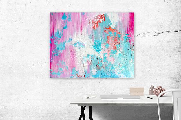 (CreativeWork) Pastel Abstract Art on Canvas by Mark Humphries. Acrylic. Shop online at Bluethumb.