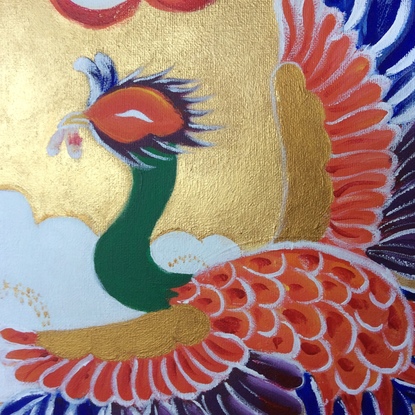 (CreativeWork) Oriental Charm by Fiona McNair. Acrylic. Shop online at Bluethumb.