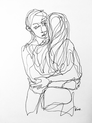 (CreativeWork) Don't Let Go - Stay with me by Irma Calabrese. Drawing. Shop online at Bluethumb.