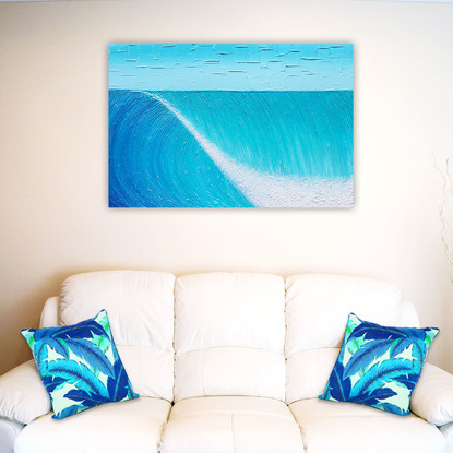 (CreativeWork) Ocean Beach Wave  (special) by Miranda Lloyd. Mixed Media. Shop online at Bluethumb.