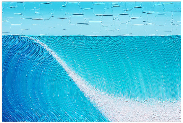 (CreativeWork) Ocean Beach Wave  (special) by Miranda Lloyd. Mixed Media. Shop online at Bluethumb.