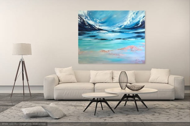 (CreativeWork) ARCADIA  (large 153x122cm)  by Kat Las. Acrylic. Shop online at Bluethumb.