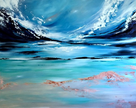 (CreativeWork) ARCADIA  (large 153x122cm)  by Kat Las. Acrylic. Shop online at Bluethumb.