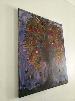 (CreativeWork) Tree of love  by heba hejazi. Acrylic. Shop online at Bluethumb.