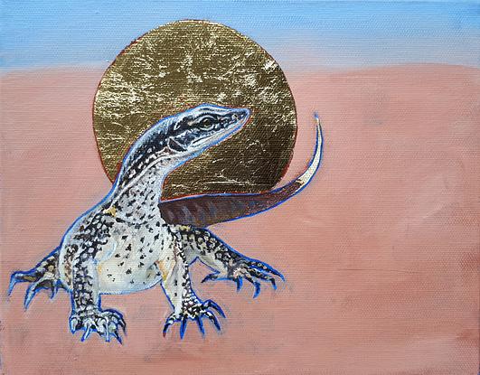 (CreativeWork) Young Monitor by Jennifer Boyes. Mixed Media. Shop online at Bluethumb.