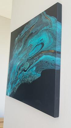 (CreativeWork) Blue Lava by Yulia Malova. Acrylic. Shop online at Bluethumb.