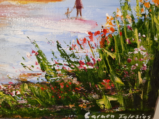 (CreativeWork) Freshwater Beach NSW by Carmen Iglesias. Oil. Shop online at Bluethumb.