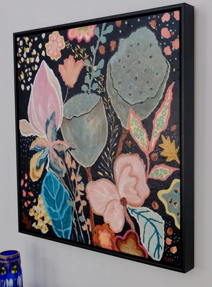 (CreativeWork) Grandiflora by Elizabeth Sullivan. Acrylic. Shop online at Bluethumb.