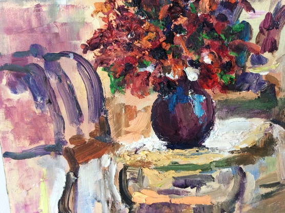 (CreativeWork) View from the deck by Fiona McNair. Oil. Shop online at Bluethumb.