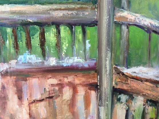 (CreativeWork) View from the deck by Fiona McNair. Oil. Shop online at Bluethumb.