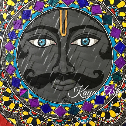 (CreativeWork) Saturn -shani by kayas arts. Acrylic. Shop online at Bluethumb.