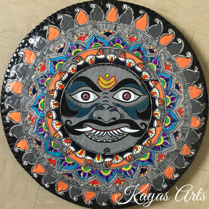 (CreativeWork) Rahu - north lunar nodes by kayas arts. Acrylic. Shop online at Bluethumb.