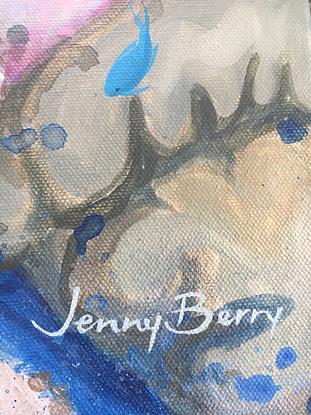 (CreativeWork) Oceans' Blush II by Jenny Berry. Acrylic. Shop online at Bluethumb.