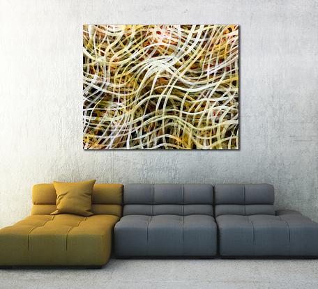 (CreativeWork) Drift Net I - Large original Abstract by Jacquelyn Stephens. Mixed Media. Shop online at Bluethumb.