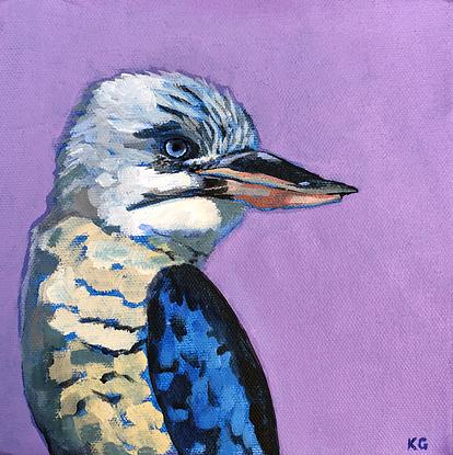 (CreativeWork) Kookie  by Kate Gradwell. Acrylic. Shop online at Bluethumb.