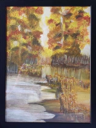 (CreativeWork) Light in between by Bhawna Verma. Oil. Shop online at Bluethumb.