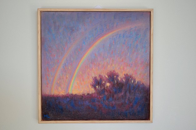 (CreativeWork) At the end of the rainbow by Marin Loo. Oil. Shop online at Bluethumb.